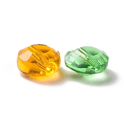 Mixed Color Imitation Austrian Crystal Beads, Grade AAA, Faceted, Flat Round, Mixed Color, 10x5mm, Hole: 0.9~1mm