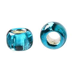 (27BD) Silver Lined Teal Toho perles de rocaille rondes, perles de rocaille japonais, (27 bd) sarcelle doublée d'argent, 15/0, 1.5mm, Trou: 0.7mm, environ15000 pcs / 50 g