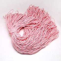 Pink Polyester & Spandex Cord Ropes, 16-Ply, Pink, 2mm, about 109.36 yards(100m)/bundle