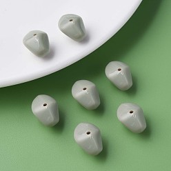 Couleur Mélangete Perles acryliques opaques, nuggets, couleur mixte, 12.5x18x13mm, Trou: 1.6mm, environ360 pcs / 500 g