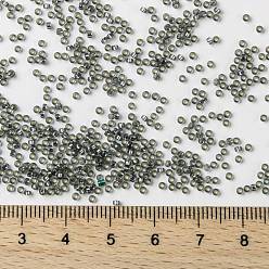 (RR21) Silverlined Gray Миюки круглые бусины рокайль, японский бисер, 15/0, (rr 21) серебристый серый, 15/0, 1.5 мм, Отверстие : 0.7 мм , около 27777 шт / 50 г