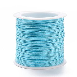 Bleu Ciel Fil de nylon, matériel de bricolage pour la fabrication de bijoux, bleu ciel, 1 mm, 100 mètres / rouleau