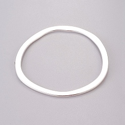 Silver Tibetan Style Alloy Linking Rings, Lead Free & Cadmium Free & Nickel Free, Silver Color Plated, 51x49x1.5mm.
