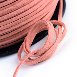 Pale Violet Red Faux Suede Cords, Faux Suede Lace, Pale Violet Red, 1/8 inch(3mm)x1.5mm, about 100yards/roll(91.44m/roll), 300 feet/roll