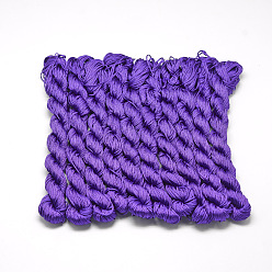 Indigo Braided Polyester Cords, Indigo, 1mm, about 28.43 yards(26m)/bundle, 10 bundles/bag