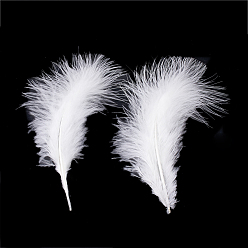 Blanc Accessoires de costume de plume de mode, blanc, 120~190x30~56 mm, sur 400~500 PCs / sac