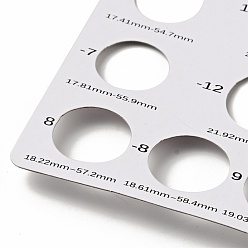 White Paper Finger Ring Measuring Cards, US Ring Size Card, Rectangle, White, 15.4x10.1x0.03cm, Inner Diameter: 1.615~2.232cm