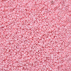 Pink Glass Seed Beads, Opaque Colours Seed, Small Craft Beads for DIY Jewelry Making, Round, Pink, 2mm, Hole:1mm, about 30000pcs/pound