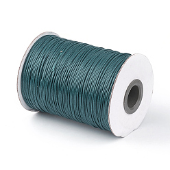 Teal Korean Waxed Polyester Cord, Teal, 1mm, about 85yards/roll