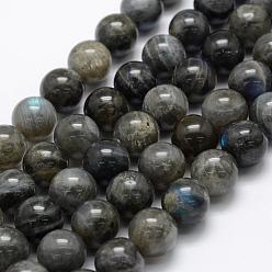 Labradorite Natural Labradorite Beads Strands, Grade A+, Round, 12mm, Hole: 1mm, about 32pcs/strand, 15.3 inch(39cm)
