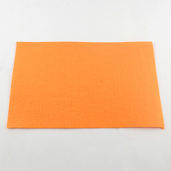 Dark Orange Non Woven Fabric Embroidery Needle Felt for DIY Crafts, Square, Dark Orange, 298~300x298~300x1mm, about 50pcs/bag