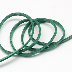 Medium Sea Green Faux Suede Cord, Faux Suede Lace, Medium Sea Green, 2.7x1.4mm, about 98.42 yards(90m)/roll