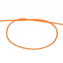 Dark Orange Braided Nylon Thread, Chinese Knotting Cord Beading Cord for Beading Jewelry Making, Dark Orange, 0.5mm, about 150yards/roll