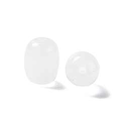 Белый Непрозрачные стеклянные бусы, баррель, белые, 10x8 мм, отверстие : 1.6 мм