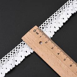 White Stretchy Lace Trim Cotton String Threads for Jewelry Making, White, 19mm, 100yards/roll