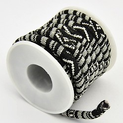Dark Gray Rope Cloth Ethnic Cords, Dark Gray, 6mm, about 5yards/roll