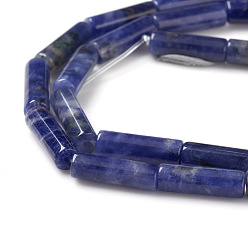 Sodalite Natural Sodalite Beads Strands, Column, 13~14x4mm, Hole: 1mm, about 30pcs/strand, 15.9 inch(40.5cm)