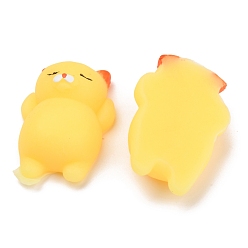 Yellow Cat Shape Stress Toy, Funny Fidget Sensory Toy, for Stress Anxiety Relief, Yellow, 52x35x18mm