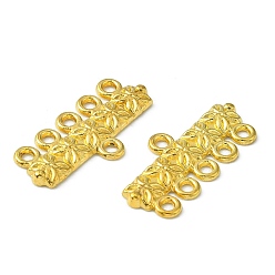 Golden Tibetan Style Alloy Chandelier Components Links, 5-Strand Reducer Connector, Lead Free & Cadmium Free & Nickel Free, Golden, about 12mm wide, 25mm long, hole: 1.5mm