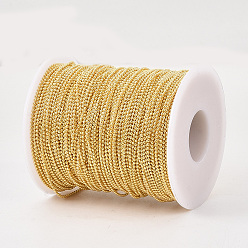 Золотой Латунные шаровые цепи, долговечный, пайки, с катушкой, без кадмия, без никеля и без свинца, золотые, 1.2 мм, около 301.83 футов (92 м) / рулон