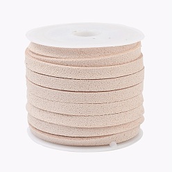 Wheat Faux Suede Cord, Faux Suede Lace, Wheat, 5x1.5mm, about 5.46 yards(5m)/roll, 25rolls/bag