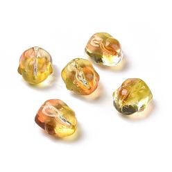 Goldenrod Transparent Czech Glass Beads, Rabbit, Goldenrod, 17.5x15x11.5mm, Hole: 1.4mm
