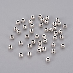 Antique Silver Tibetan Style Alloy Spacer Beads, Cadmium Free & Lead Free, Barrel, Antique Silver, 5x4mm, Hole: 2mm