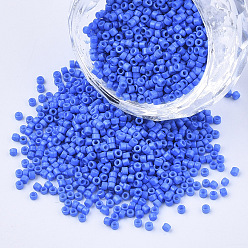 Королевский синий Цилиндр для выпечки краски бисер, единый размер, королевский синий, 1.5~2x1~2 мм, отверстие : 0.8 мм, около 4000 шт / упаковка, о 50 г / мешок