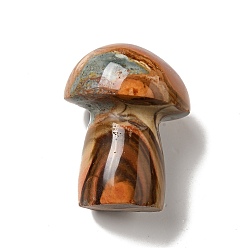 Autres Jaspes Jaspe naturel du désert/jaspe polychrome champignon gua sha pierre, outil de massage de grattage gua sha, pour la méditation relaxante au spa, 45~78x20~45x20~42.5mm