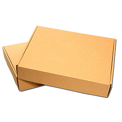 Tan Kraft Paper Folding Box, Corrugated Board Box, Postal Box, Tan, 24.5x20.5x3.5cm