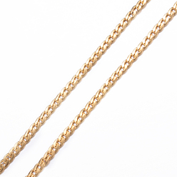 Golden 304 Stainless Steel Curb Chain Necklaces, with Lobster Claw Clasps, Golden, 19.7 inch(50cm), 2mm