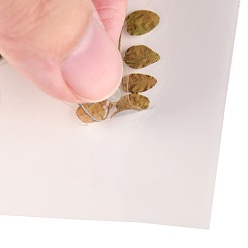 Leaf Waterproof Plastic Self Adhesive Stickers, Plant Pattern, Leaf Pattern, 15x10.5x0.01cm