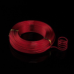 Красный Круглая алюминиевая проволока, гибкий провод ремесла, для изготовления кукол из бисера, красные, 12 датчик, 2.0 мм, 55 м / 500 г (180.4 футов / 500 г)