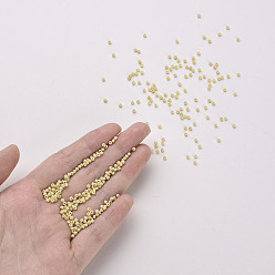 Cornsilk 11/0 Grade A Round Glass Seed Beads, Baking Paint, Cornsilk, 2.3x1.5mm, Hole: 1mm, about 48500pcs/pound