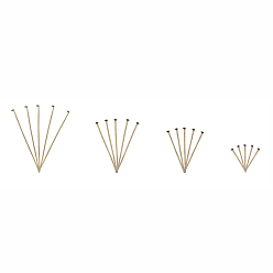 Antique Bronze Iron Flat Head Pins, Antique Bronze, 20x0.7mm/30x0.7mm/35x0.7mm/50x0.7mm, about 600pcs/box