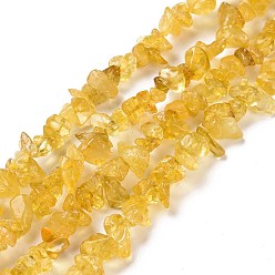 Citrine Natural Citrine Beads Strands, Dyed & Heated, Chip, 3~16x3~8mm, Hole: 0.7mm, 32.28''(82cm)