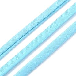 Sky Blue Soft Nylon Cord, Flat, Sky Blue, 5x3mm, about 21.87 yards(20m)/roll
