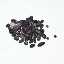Obsidienne Perles naturelles puce obsidienne, pas de trous / non percés, 3~9x1~4mm