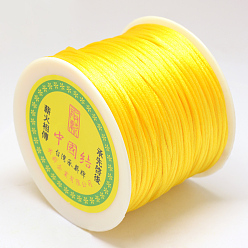 Gold Nylon Thread, Rattail Satin Cord, Gold, 1.5mm, about 49.21 yards(45m)/roll