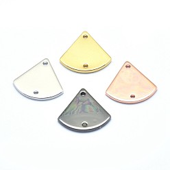 Mixed Color Brass Links connectors, Lead Free & Cadmium Free & Nickel Free, Triangle, Mixed Color, 12.5x13x1mm, Hole: 1mm