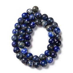 Lapis Lazuli Natural Lapis Lazuli Beads Strands, Round, 8mm, Hole: 1mm, about 45pcs/strand, 15 inch