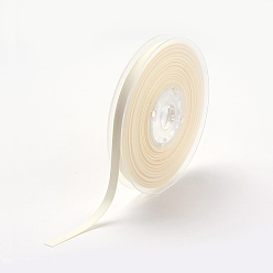 Creamy White Double Face Matte Satin Ribbon, Polyester Satin Ribbon, Creamy White, (1/4 inch)6mm, 100yards/roll(91.44m/roll)