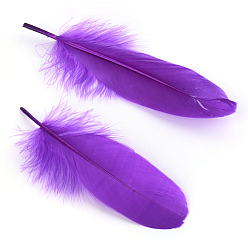 Blue Violet Goose Feather Costume Accessories, Dyed, Blue Violet, 160~215x36~47mm