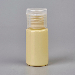 Kaki Clair 10 ml de flacons vides en plastique pour animaux de compagnie de couleur macaron, avec couvercles en plastique pp, pour le stockage d'échantillons cosmétiques liquides de voyage, kaki clair, 5.7x2.3 cm, capacité: 10 ml (0.34 fl. oz)