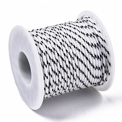White Multipurpose Polyester Cord, for Rope Bracelets or Boot Laces Making, White, 2mm, about 21.87 yards(20m)/roll