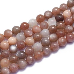 Sunstone Natural Sunstone Beads Strands, Round, 8~8.5mm, Hole: 0.8mm, about 46pcs/Strand, 15.08 inch(38.3cm)