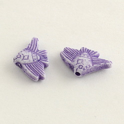 Mixed Color Craft Style Acrylic Beads, Butterflyfish, Mixed Color, 10x15x4mm, Hole: 1.5mm, about 1800pcs/500g