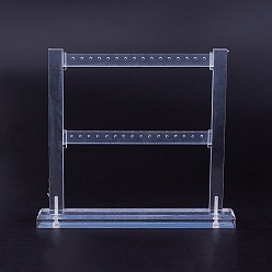 Прозрачный Органических дисплеев серьги стекло, дисплей ювелирных изделий стойки, прозрачные, 22.9x20.5 см