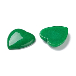 Jade Natural Jade Cabochons, Heart, Dyed, Sea Green, 29~30x29~30x6~8mm