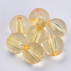 Mixed Color Transparent Acrylic Beads, Round, Mixed Color, 6x5.5mm, Hole: 1.2mm, about 4200pcs/500g